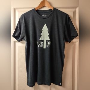 Men's Slim Fitting Medium Size Burton Teal Tee Shirt